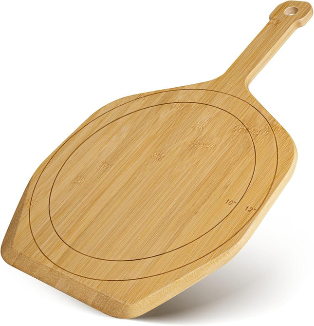 Wooden Pizza Peel 12-Inch for Home Oven & Outdoor Baking