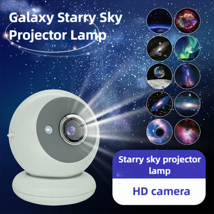 Rechargeable Galaxy Star Projector Light with Timer and Colour Modes for Home Ambient Lighting