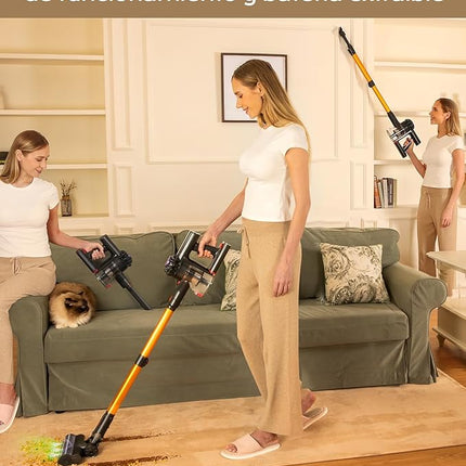 2-in-1 Cordless Stick Vacuum Cleaner Rechargeable Handheld Vacuum with HEPA Filtration
