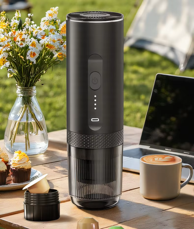 Portable Espresso Coffee Machine 20 Bar, Battery Powered Mini Coffee Brewer for Outdoor & Travel