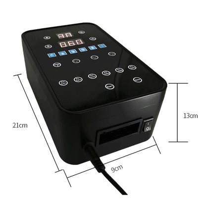 Air Compression Leg and Abdomen Massager Adjustable Pressure Timer Control Black