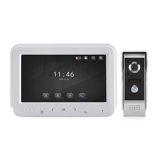 Wired Video Door Intercom System with 7-Inch IPS Display and Wide-Angle Night Vision Camera