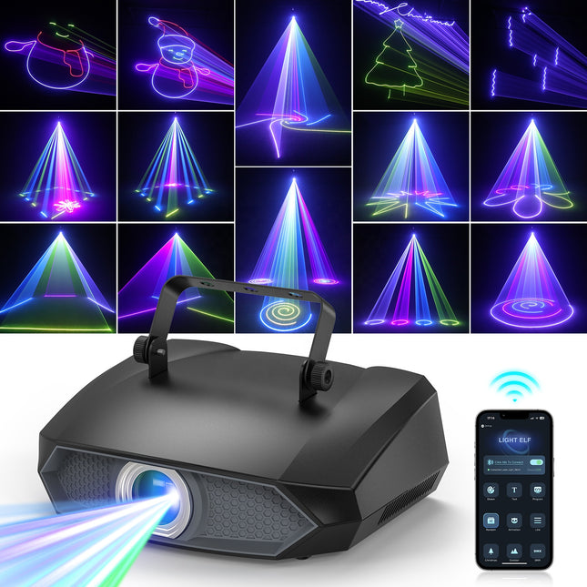 Professional RGB 2W Laser Stage Projector with APP, DMX512 & Music Sync Control