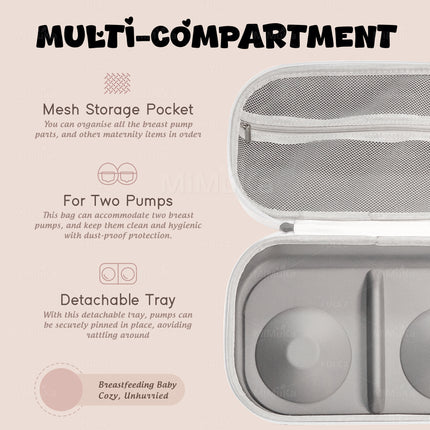 Portable Waterproof EVA Carry Case with Mesh Organizer Pocket for Pump Accessories