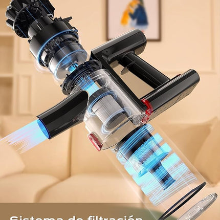 2-in-1 Cordless Stick Vacuum Cleaner Rechargeable Handheld Vacuum with HEPA Filtration