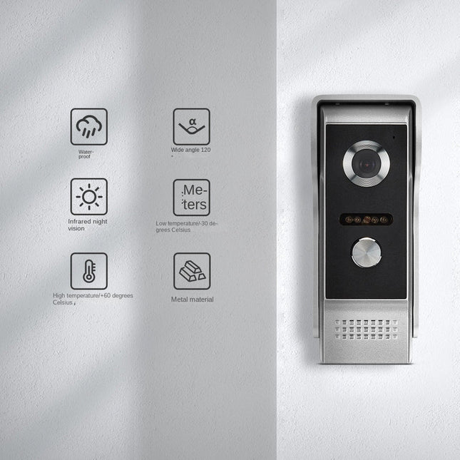 Wired Video Door Intercom System with 7-Inch IPS Display and Wide-Angle Night Vision Camera