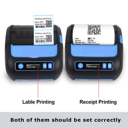 Portable Bluetooth Label Maker & Receipt Printer (80mm) with USB-C Charging