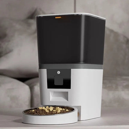 Automatic WiFi Pet Food Dispenser with Camera, Two-Way Audio & Smart Scheduling
