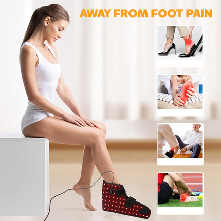 Red & Near-Infrared Light Relaxation Foot Wrap for Toe and Ankle Support