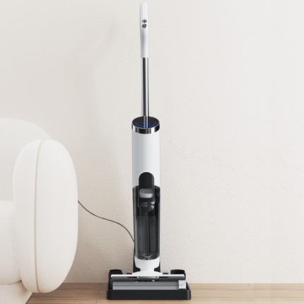 Cordless Floor Washer & Vacuum with Voice Alerts, Digital Screen, and Self-Cleaning Roller