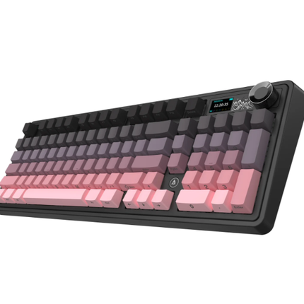 Wireless Wired Mechanical Keyboard PBT Keycaps RGB Knob Tri Mode