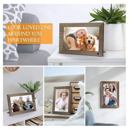 Smart 10.1” Wireless Digital Picture Frame with App Control, Smart Wake Sensor & Screen Rotation
