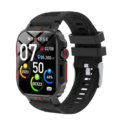 Rechargeable Fitness Smartwatch with Step Tracker, Multi-Sport Modes & Bluetooth Calls