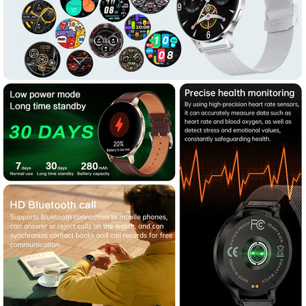 Full Touch Smart Fitness Watch with 1.75" Display, IP68 Water Resistance & Mobile App Connectivity