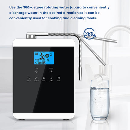 Electric Water Ionizer Machine with 5–11 Plates pH 4.5–10.5 Countertop Filtration System