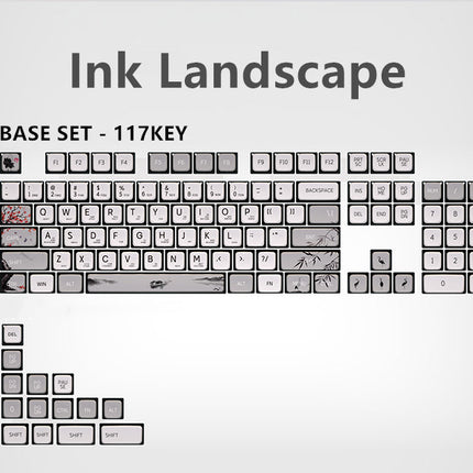 Gradient PBT Keycap Set – 117 Keys, Pudding-Style Mechanical Keyboard Caps
