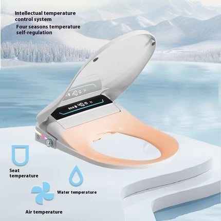 Electric Bidet Toilet Seat with LED Display, Warm Air Drying and IPX4 Waterproof Design