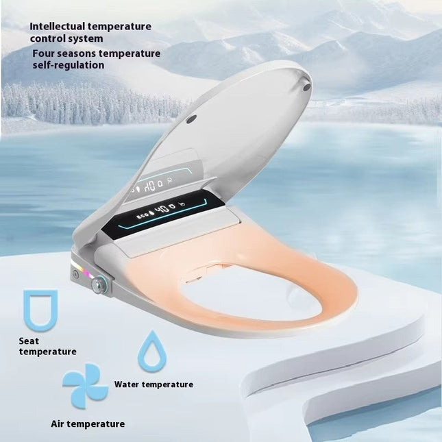 Electric Bidet Toilet Seat with LED Display, Warm Air Drying and IPX4 Waterproof Design