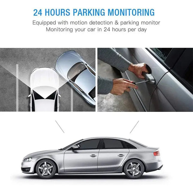 Dual View 1080P Vehicle Sentry Camera, 4G Connectivity with App and Audio Talk Black