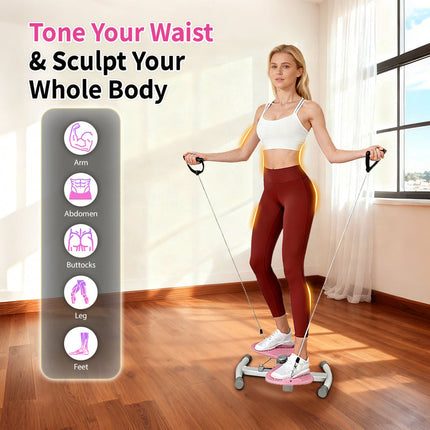 Adjustable Waist Twister Exercise Platform with Foot Massage, Portable Home Workout Board