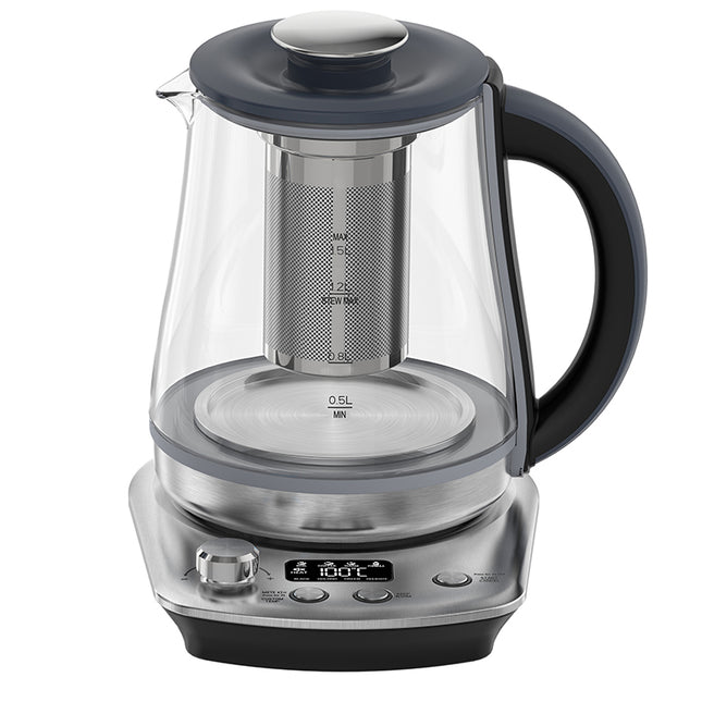 1.5L Glass Electric Kettle with Temperature Presets and Tea Infuser