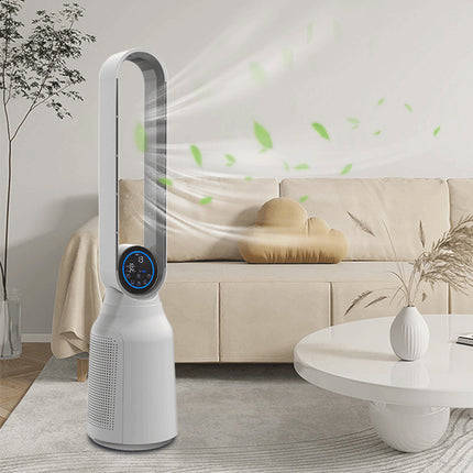 Tower Bladeless Fan 45W Air Purifier Remote Control for 1 to 50m²