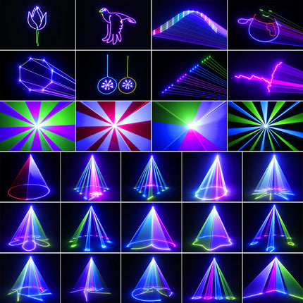 Smart 2W RGB Laser Projector with Dynamic 3D Effects & Wireless App Control