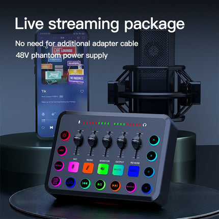 Portable Wireless Sound Card and Microphone Set for PC and Mobile Recording