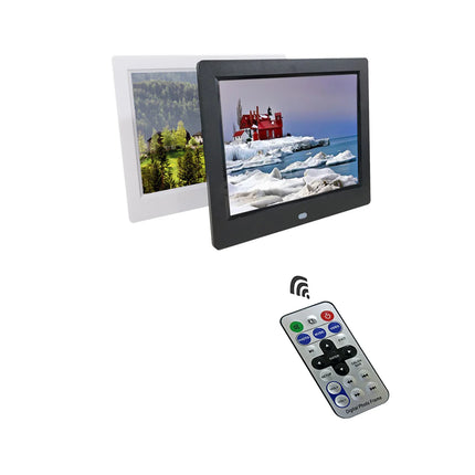 Smart 8” LED Table Clock with Digital Photo Display, Alarm & Wireless Remote