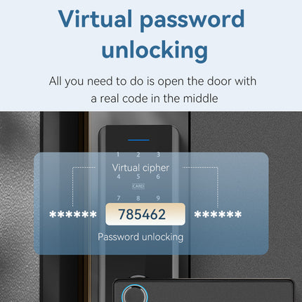Smart Digital Split Lever Door Lock Multi Access Fingerprint Password Card App Entry for Home Office