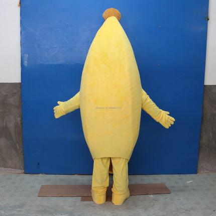 Adult Banana Mascot Outfit Soft Plush Full-Body Fruit Character Suit for Parties Events