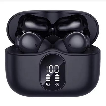 Portable Clip-On Bluetooth Earbuds, IPX7 Waterproof, 3–5h Playtime, LED Battery Indicator