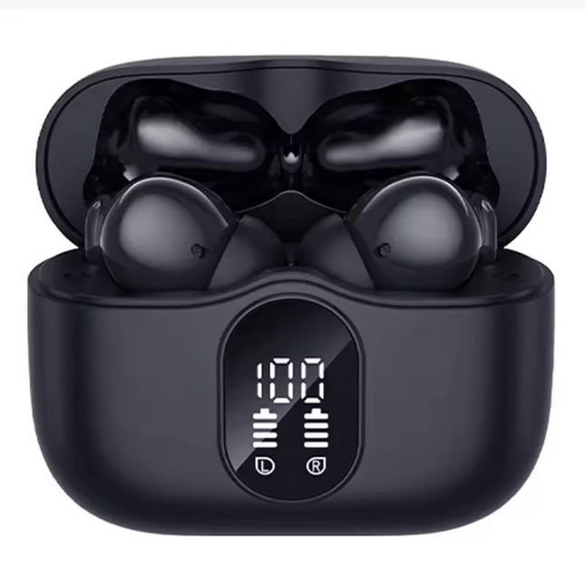 Portable Clip-On Bluetooth Earbuds, IPX7 Waterproof, 3–5h Playtime, LED Battery Indicator
