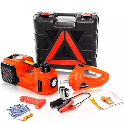 Electric 12V Vehicle Lift Kit with Hydraulic Jack & Power Wrench