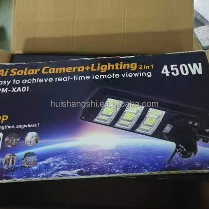 4MP 2K Solar PTZ Security Camera with Motion Detection and Street Light
