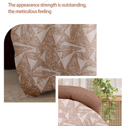 Luxury Geometric Jacquard Polyester Comforter Set 3-Piece King Queen All-Season Bedding