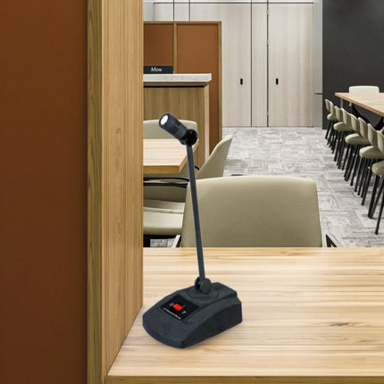 Desktop Flexible Gooseneck Conference Microphone with Heavy-Duty Zinc Metal Base for Presentations, Lectures & Studio Use