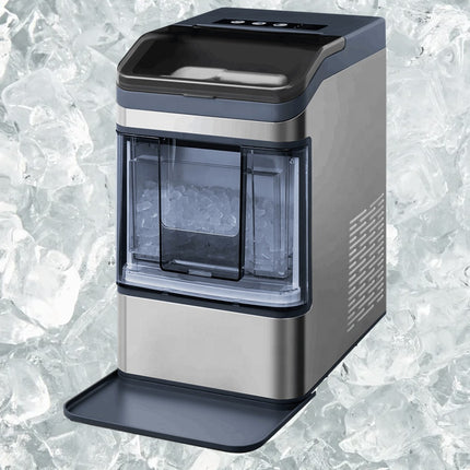 Desktop Gold Nugget Ice Maker with Auto-Cleaning and Portable Design