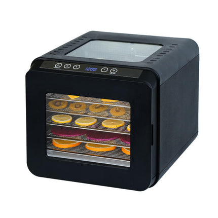 Portable 6-Tier Food Dehydrator for Fruits, Vegetables, Meat, and Herbs with Adjustable Timer