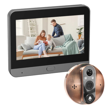 Wireless 3MP Digital Door Camera with 4.3” Screen, PIR Alerts & Smart App Control