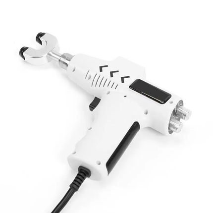 Handheld Electric Muscle Massager with Stepless Strength & Frequency Control White