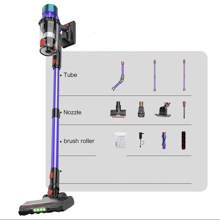 Rechargeable Wireless Vacuum Cleaner with Multi-Speed Suction and HEPA Filtration