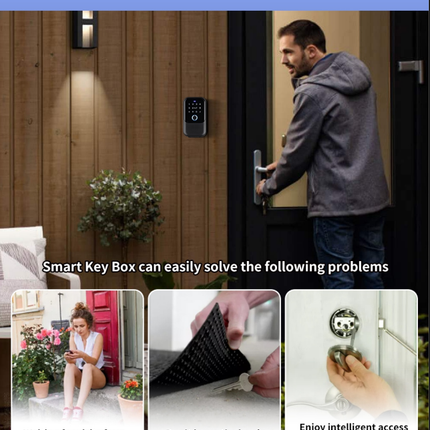 Heavy Duty Smart Lock Box Bluetooth App Enabled, PIN Code, IC Card & Key Access, Outdoor UseHeavy Duty Smart Lock Box Bluetooth App Enabled, PIN Code, IC Card & Key Access, Outdoor Use