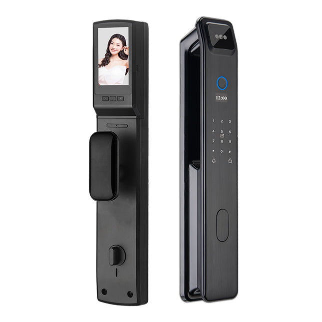 Electronic Door Lock with Real-Time Video Intercom, Facial Recognition and Multiple Unlock Options