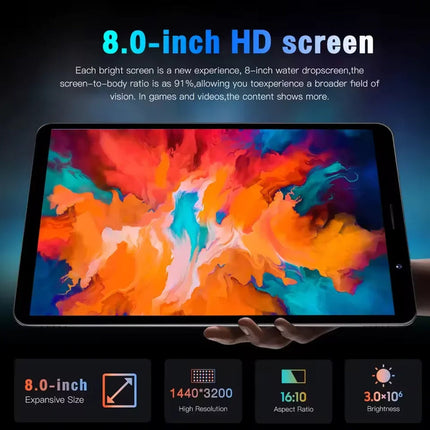 Portable 8-Inch Android Tablet with HD Display, 8-Core Processor, 32GB Storage & 3000mAh Battery