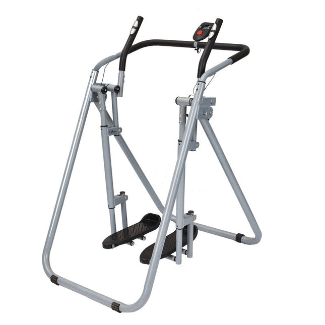 Compact Home Elliptical Glider Trainer for Legs and Arms LCD Display Grey