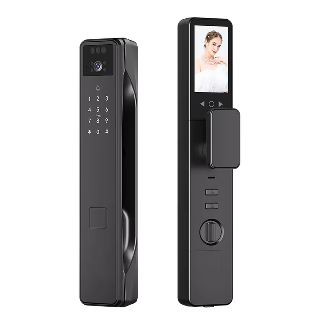 Smart Door Lock with Face Recognition, Finger Vein Access, Key Entry and Tuya App Support