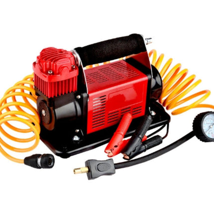 Portable 12V Tire Air Compressor with High-Speed 300L/Min Pump & Pressure Gauge for Cars & Trucks