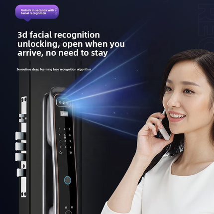 Digital Smart Door Lock with HD Visual Doorbell, IPS Screen and Multiple Unlock Methods