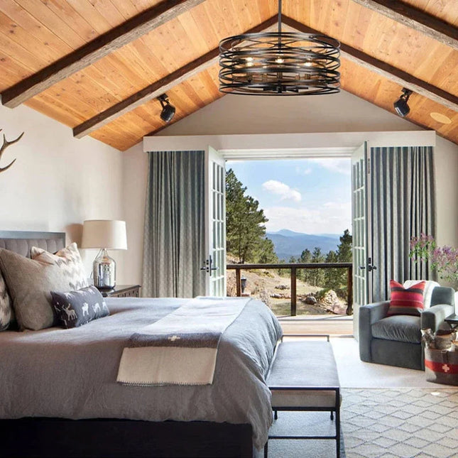 Industrial Vortex Pendant Light for Dining, Kitchen, Café, and Office Interiors